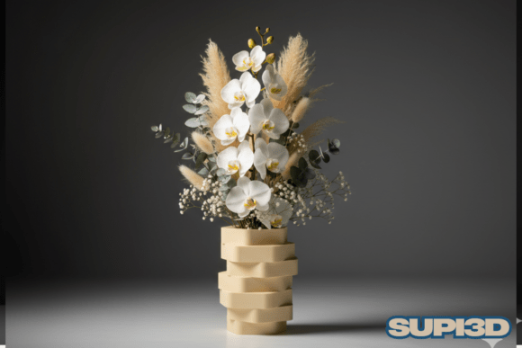 3D Luxury Vase 032: A Timeless Digital Design for Modern Interiors