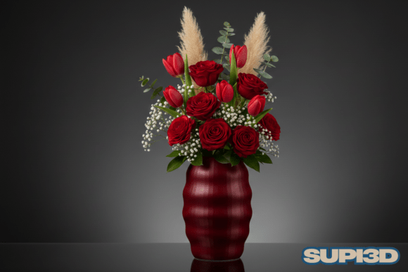 3D Luxury Vase 043: A Timeless Digital Design