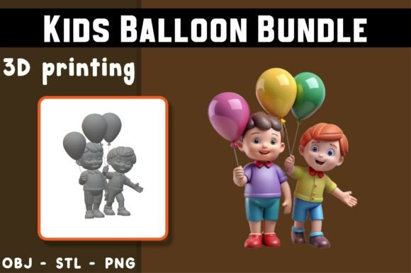 Bringing Magic to Life: The Kids Balloon Bundle 3D Model Experience