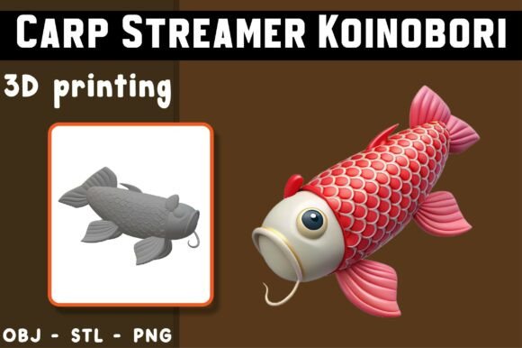 Carp Streamer Koinobori 3D Model: Bringing Festive Magic to Life