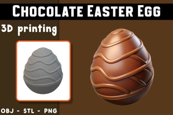 Chocolate Easter Egg 3D Model: Design Assets