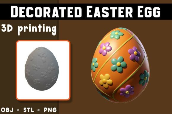 Decorated Easter Egg 3D Model