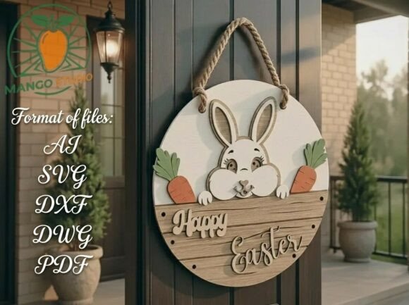 Easter Bunny 3D Door Hanger Laser File: A Workflow for Precision Spring Decor