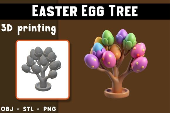 Easter Egg Tree 3D Model: A Magical Digital Creation