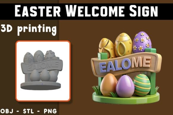 Easter Welcome Sign 3D Model: A Magical Addition