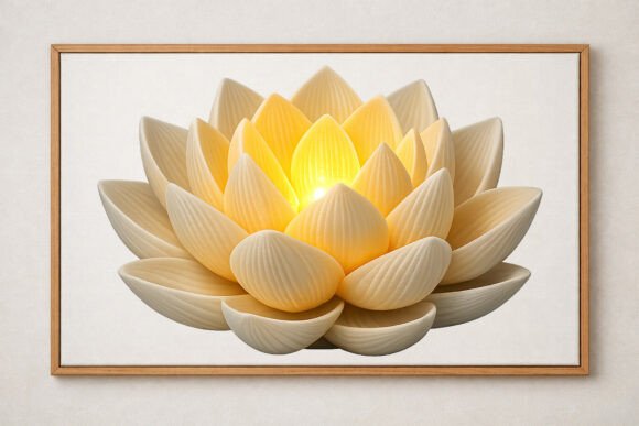 Evaluating the 3D Lotus Night Light PNG Design for Creative Projects