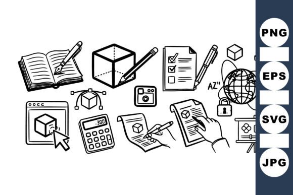 Hand Drawn Office Supplies Set: A Designer's Guide