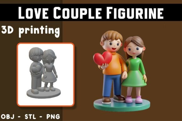 Love Couple Figurine 3D Model: Integrating Digital Art into Your Creative Workflow