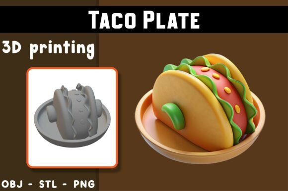 Taco Plate 3D Model: A Creative Asset
