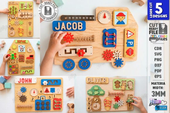 Unlocking Creative Play: The Personalized Busy Board Laser Cut Bundle