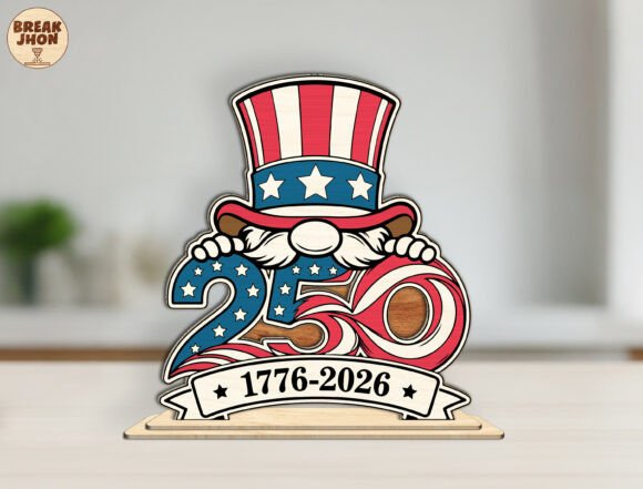 USA 250th Anniversary Gnome SVG Design