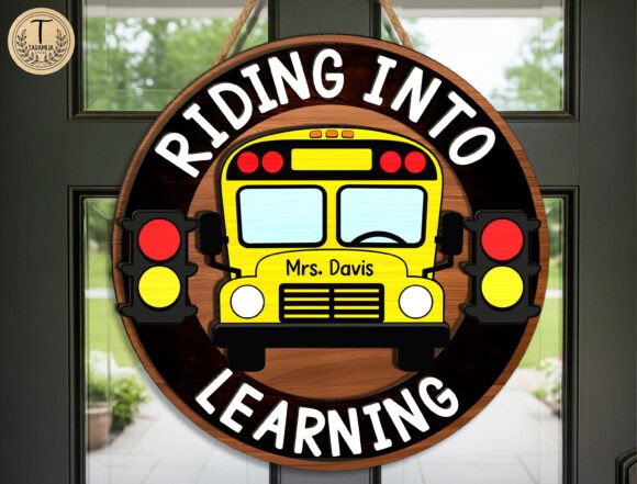 Welcome Students in Style with a Personalized School Bus Door Sign SVG